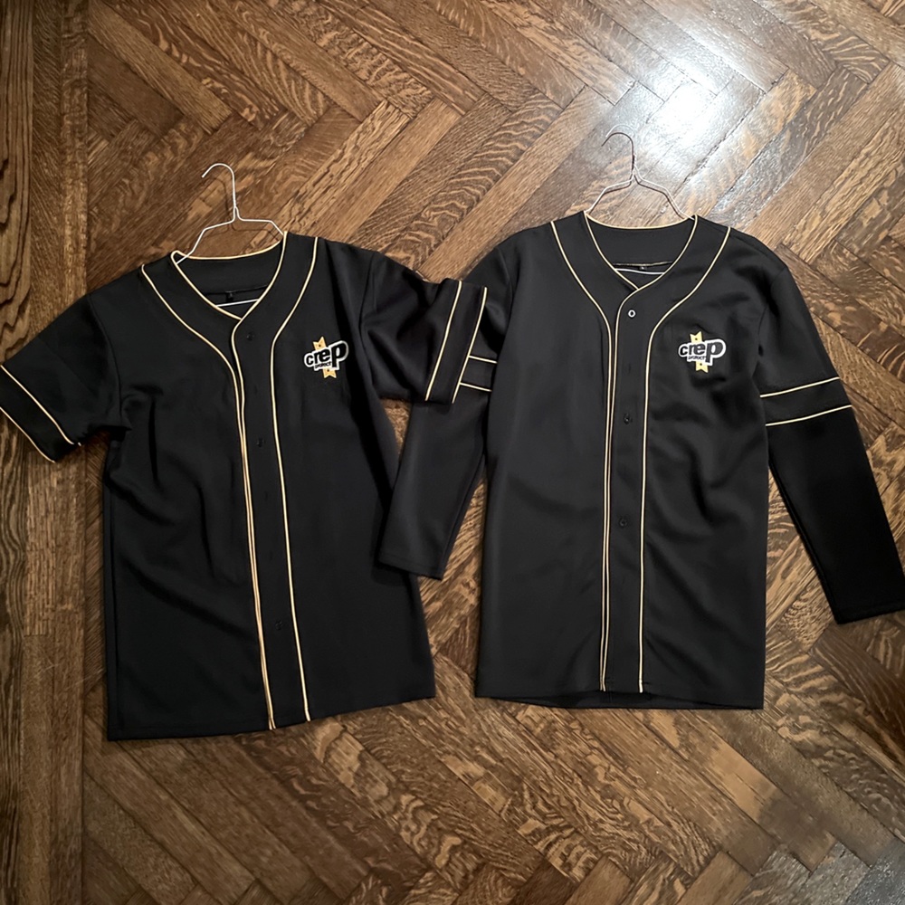 2 Official Men’s Crep Protect Team Jerseys Black Size Large. New.